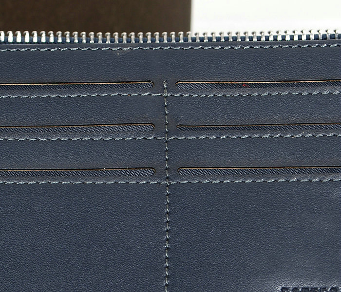 Bottega Veneta intrecciato leather clutch BV8006 blue
